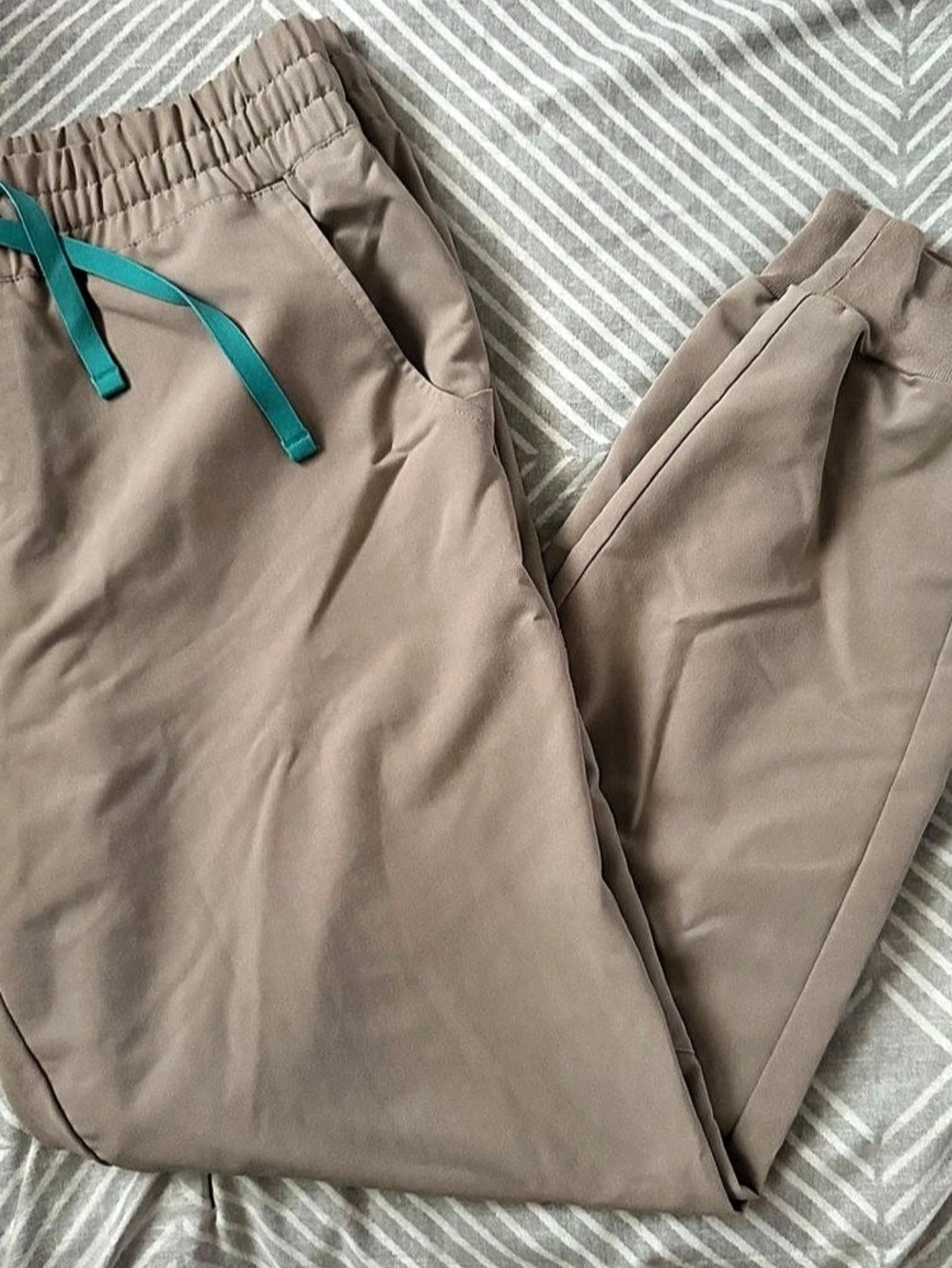 FIGS Technical Collection scrub bottoms in Beige